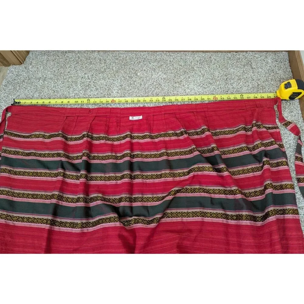Vintage M Striped Wrap Skirt Piankusol Made in Thailand Boho Resort Vacation